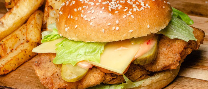 Hot Chicken Deluxe Burger  Plain 